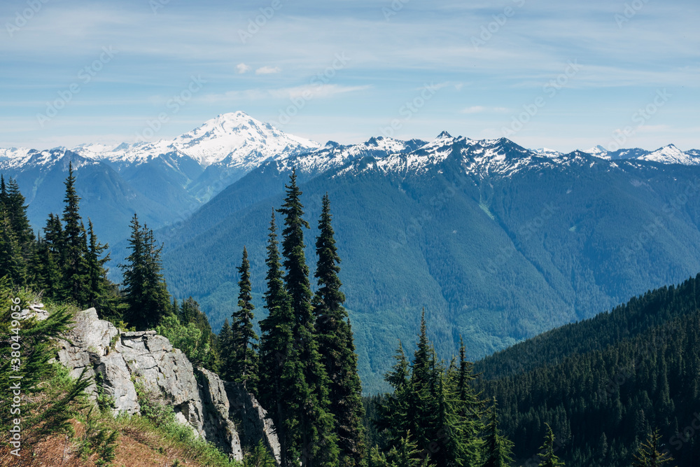 Cascades and Glacier Peak in distance, from Green Mountain, WA Cascades and Glacier Peak in distance, from Green Mountain, WA