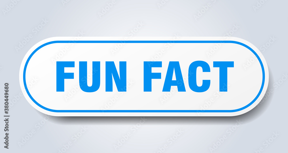 fun fact sign. rounded isolated button. white sticker fun fact sign. rounded isolated button. white sticker