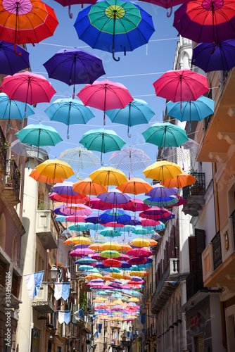 Wallpaper Mural Colorful umbrella street decoration Torontodigital.ca