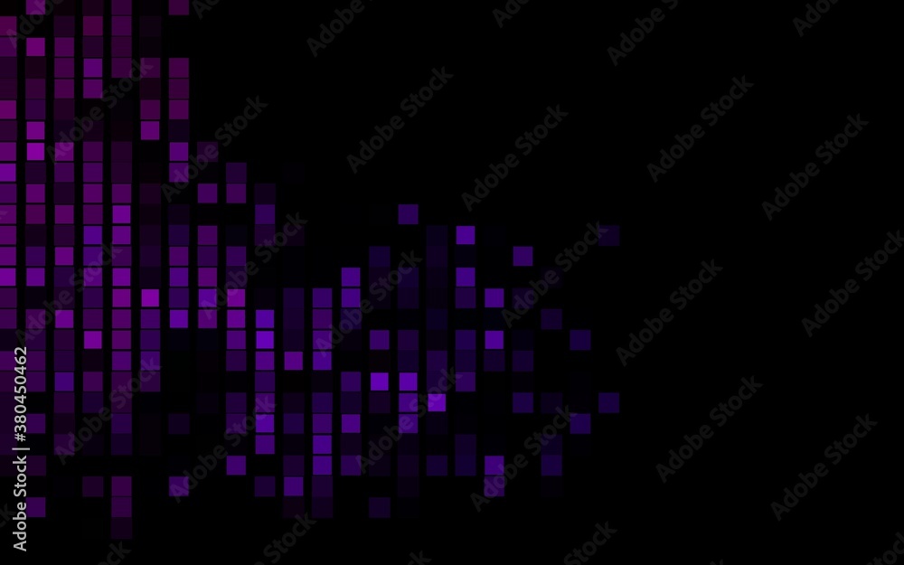 Dark Purple vector backdrop with rectangles, squares. Glitter abstract illustration with rectangular shapes. Pattern for commercials.