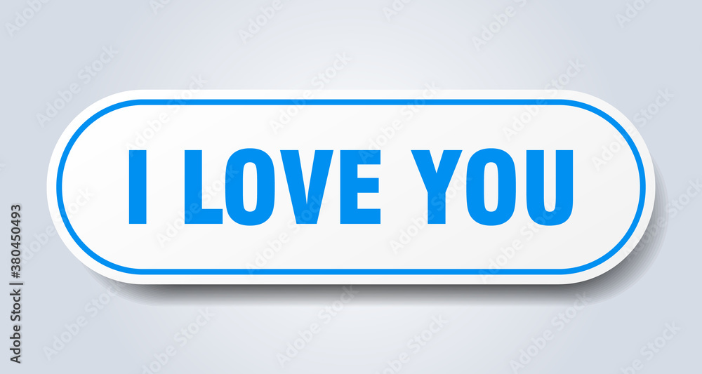 i love you sign. rounded isolated button. white sticker i love you sign. rounded isolated button. white sticker