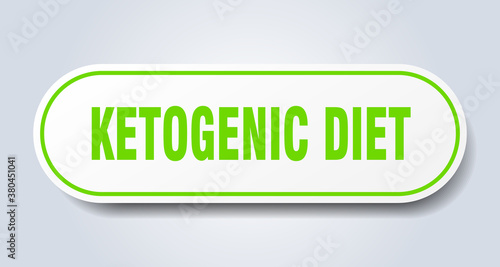 ketogenic diet sign. rounded isolated button. white sticker