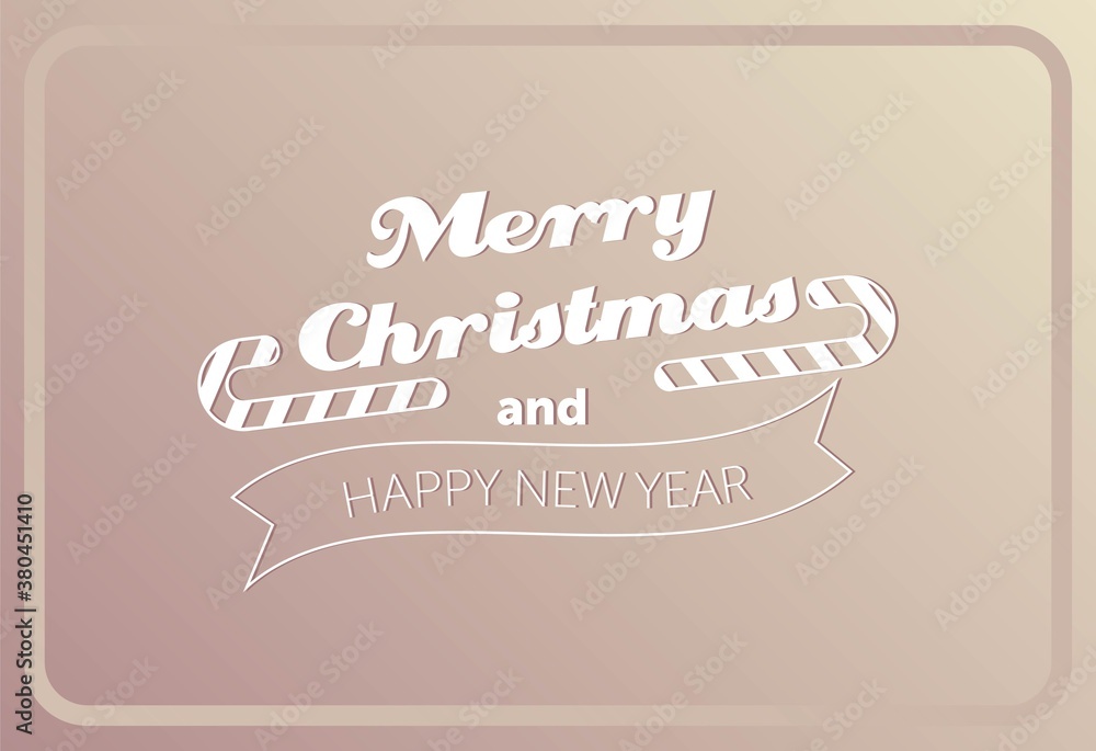 Obraz premium Merry Christmas And Happy New Year Vintage Background With Typography