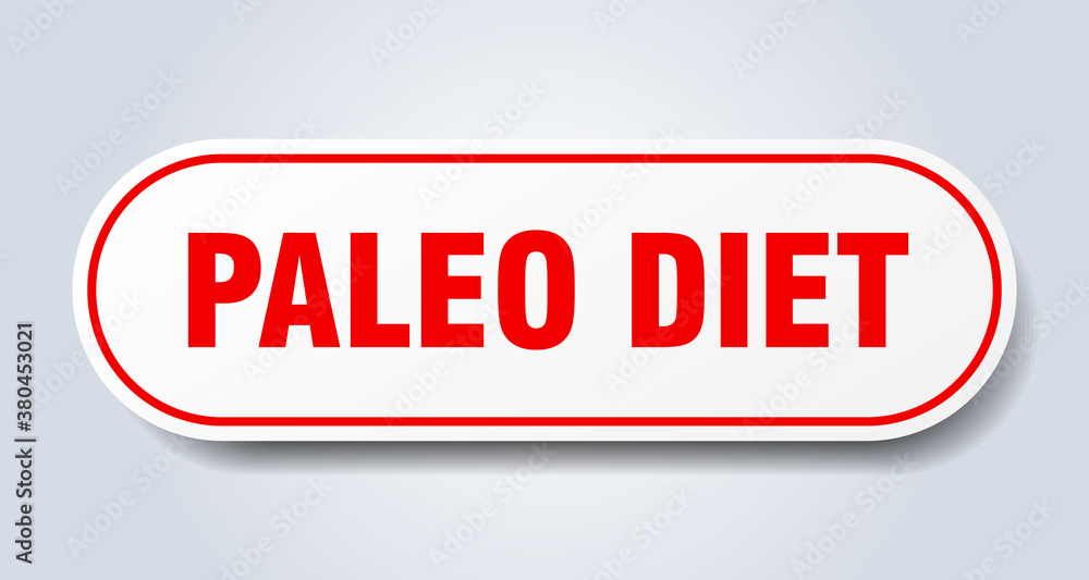 paleo diet sign. rounded isolated button. white sticker paleo diet sign. rounded isolated button. white sticker