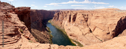 Glen Canyon Dam at the Colorado River Lake Powell section in Arizona, USA.