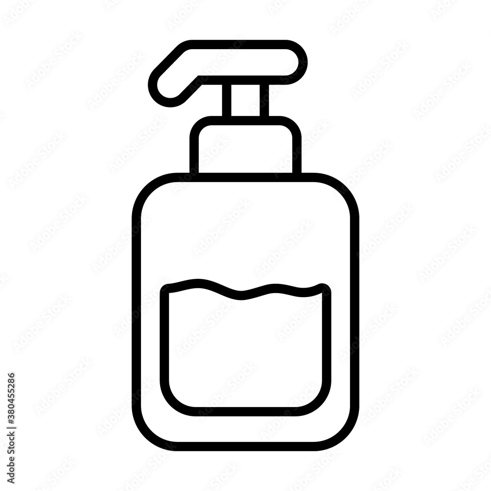 antibacterial gel bottle icon, line style antibacterial gel bottle icon, line style