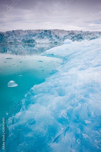 Glacier and Iceberg  Svalbard  Norway