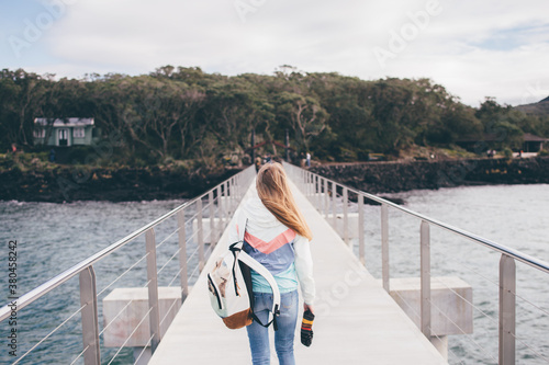 Arriving to Rangitoto island, New Zealand photo