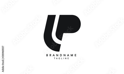 Alphabet letters Initials Monogram logo LP, PL, L and P