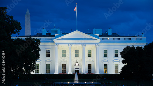 The White House in Washington DC at Blue Hour photo