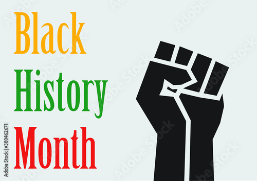 Black History Month fist vector illustration