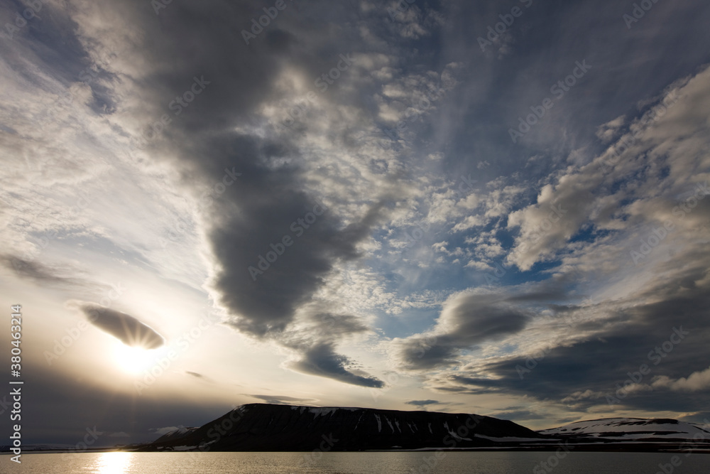Windswept Clouds,  Svalbard, Norway