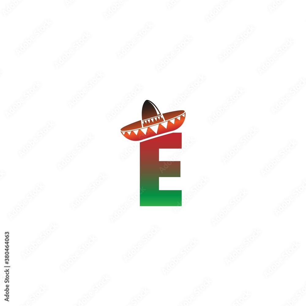 Letter E Mexican hat concept design Stock Vector Adobe Stock