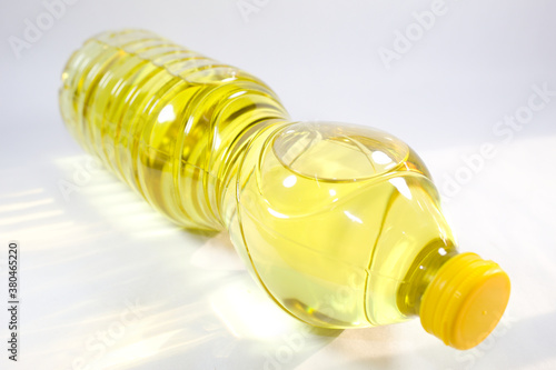 Soy oil in a yellow cap packaging.