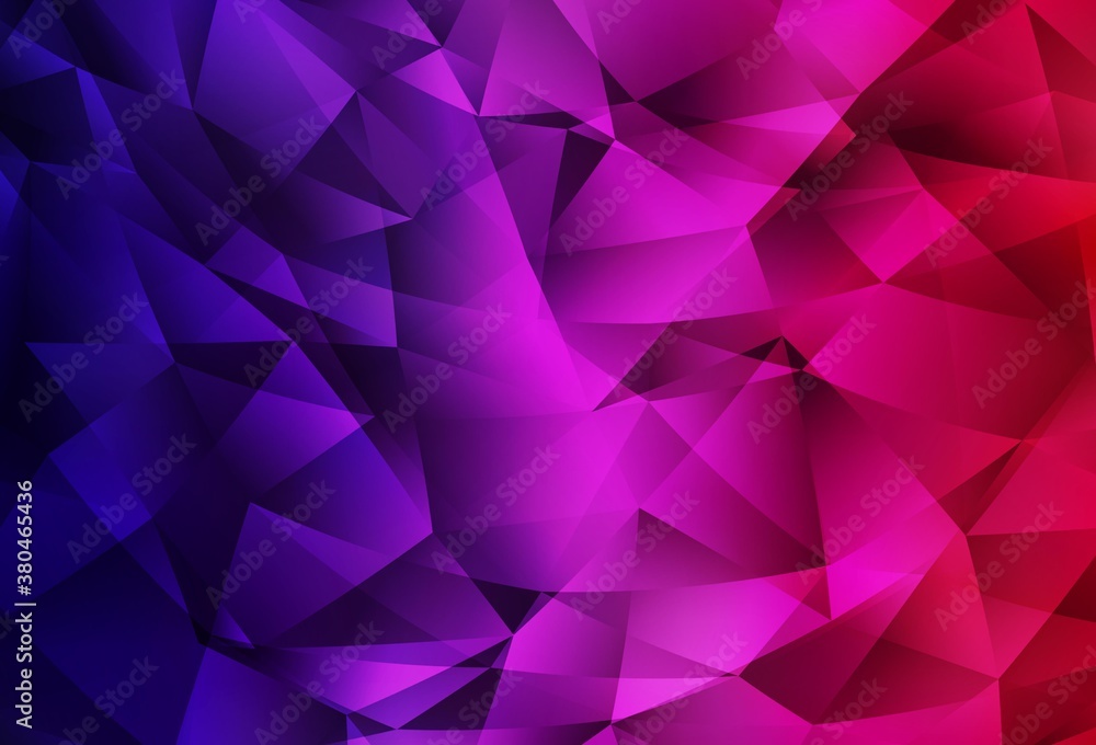 Dark Purple, Pink vector abstract polygonal pattern.