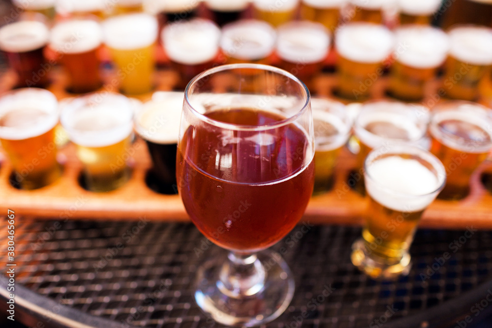 Flight of craft beer Flight of craft beer