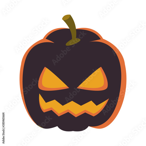 halloween pumpkin with face icon