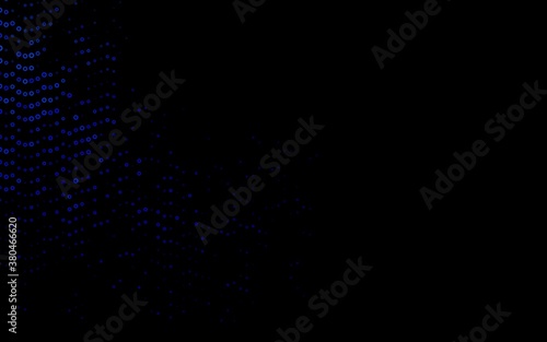 Dark BLUE vector pattern with spheres. Blurred decorative design in abstract style with bubbles. Pattern for ads, booklets.
