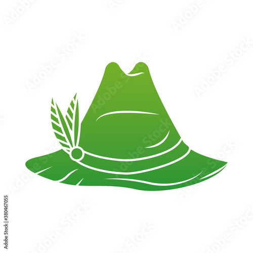tyrolean hat germany isolated icon