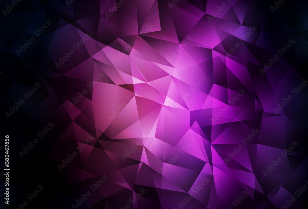 Dark Purple vector polygon abstract layout. Dark Purple vector polygon abstract layout.