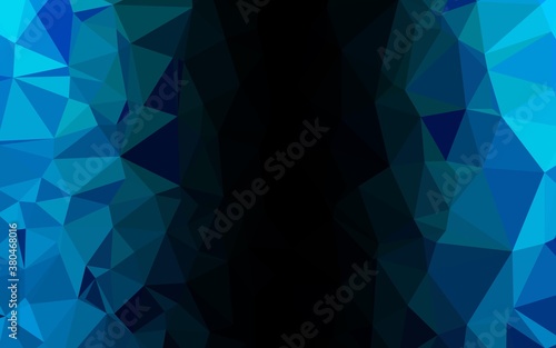 Light BLUE vector abstract polygonal cover. Glitter abstract illustration with an elegant design. Template for a cell phone background.