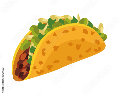 mexican taco food detailed style icon