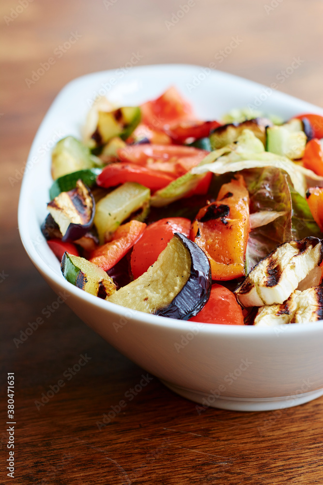 Salad with roasted summer vegetables Salad with roasted summer vegetables