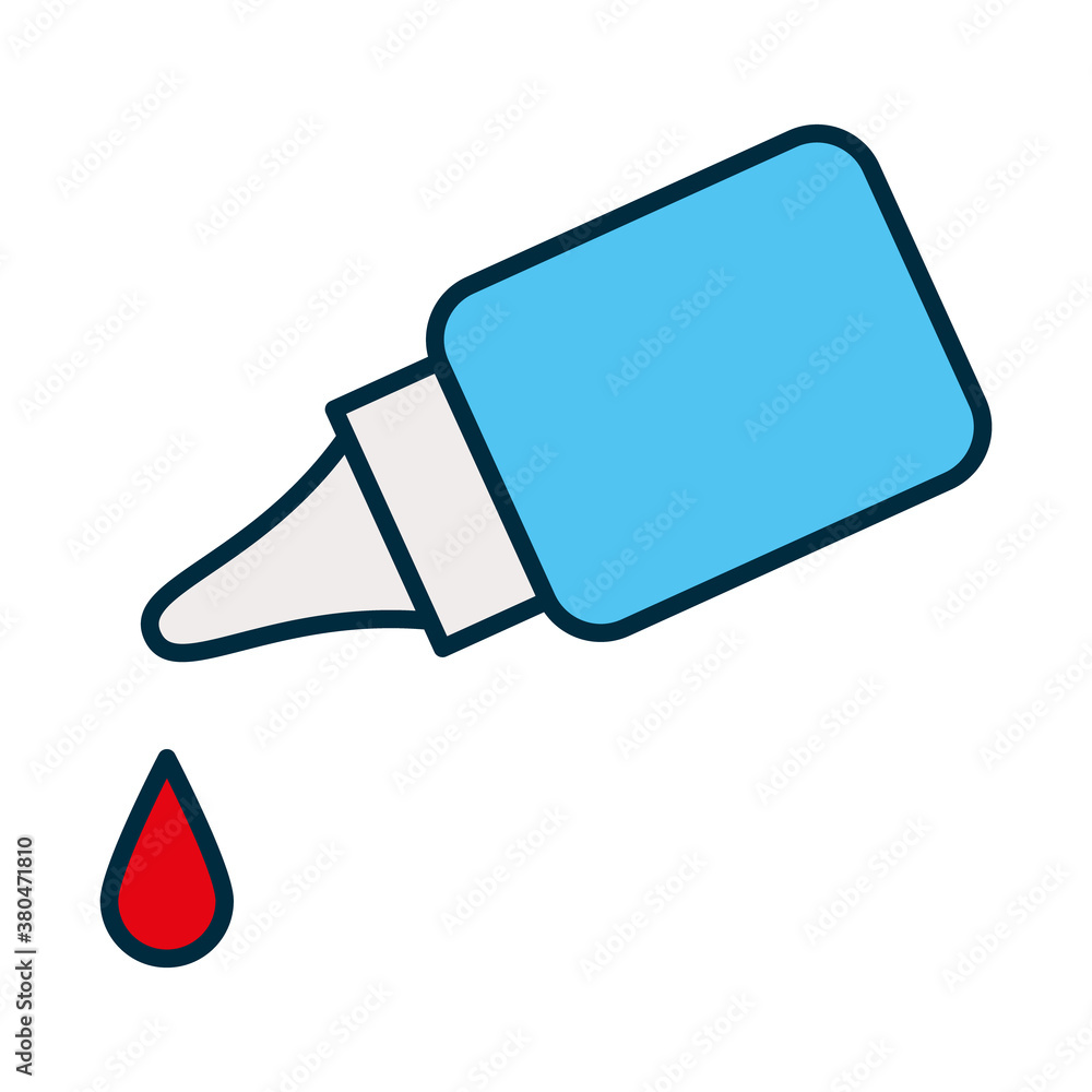 dropper bottle icon, line and fill style dropper bottle icon, line and fill style