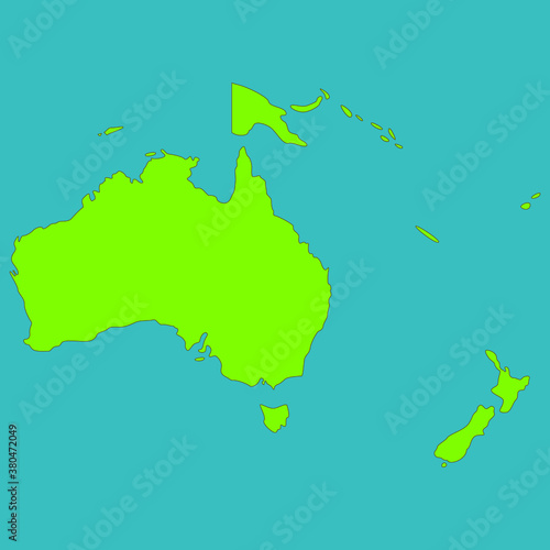vector map of the oceanic continent