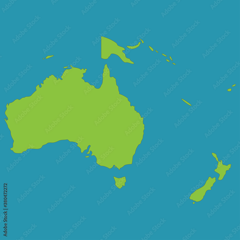 Obraz premium map of the oceanic continent