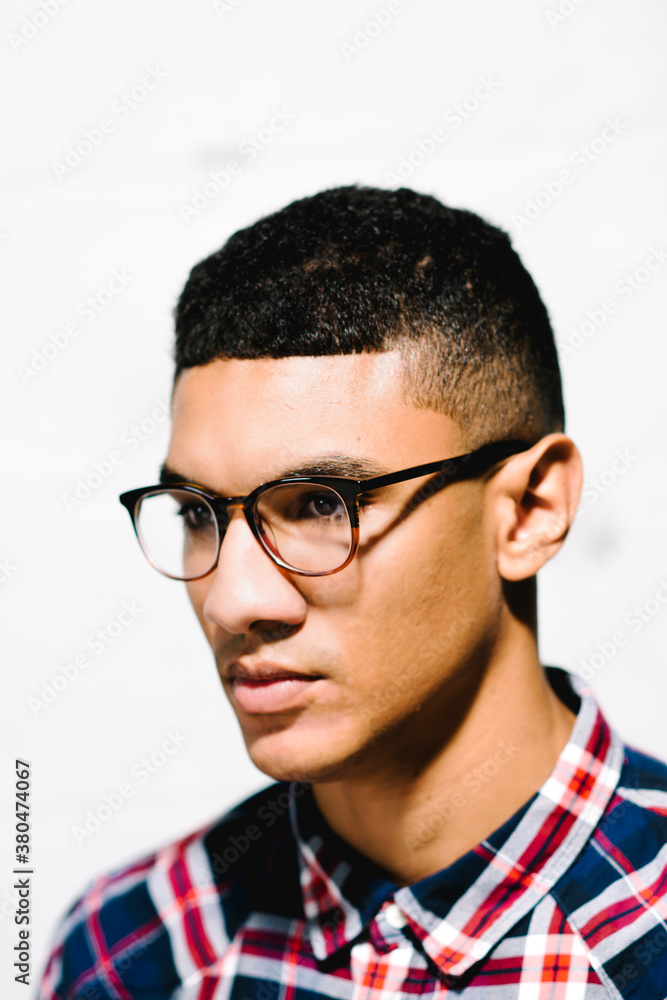 Smart Profile Portrait of a Young African American Man Smart Profile Portrait of a Young African American Man