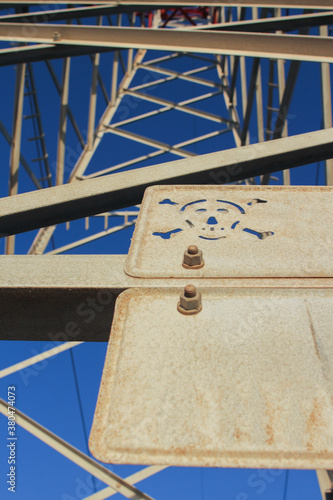 High voltage tower, detail