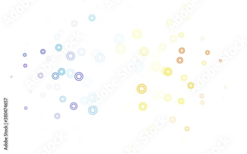 Light Multicolor vector background with bubbles. © smaria2015