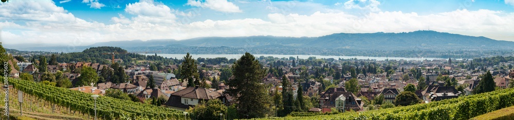 Panorama of Zurich from Sonnenberg , Switzerland Panorama of Zurich from Sonnenberg , Switzerland