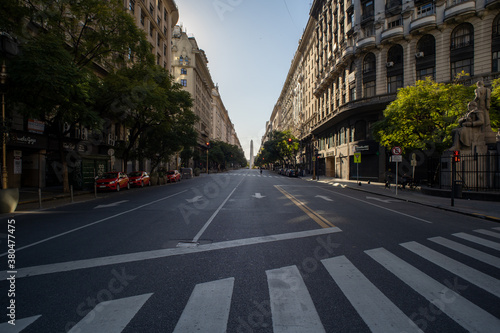 Streets of the city of Buenos Aires, several at the time of the coronavirus pandemic.