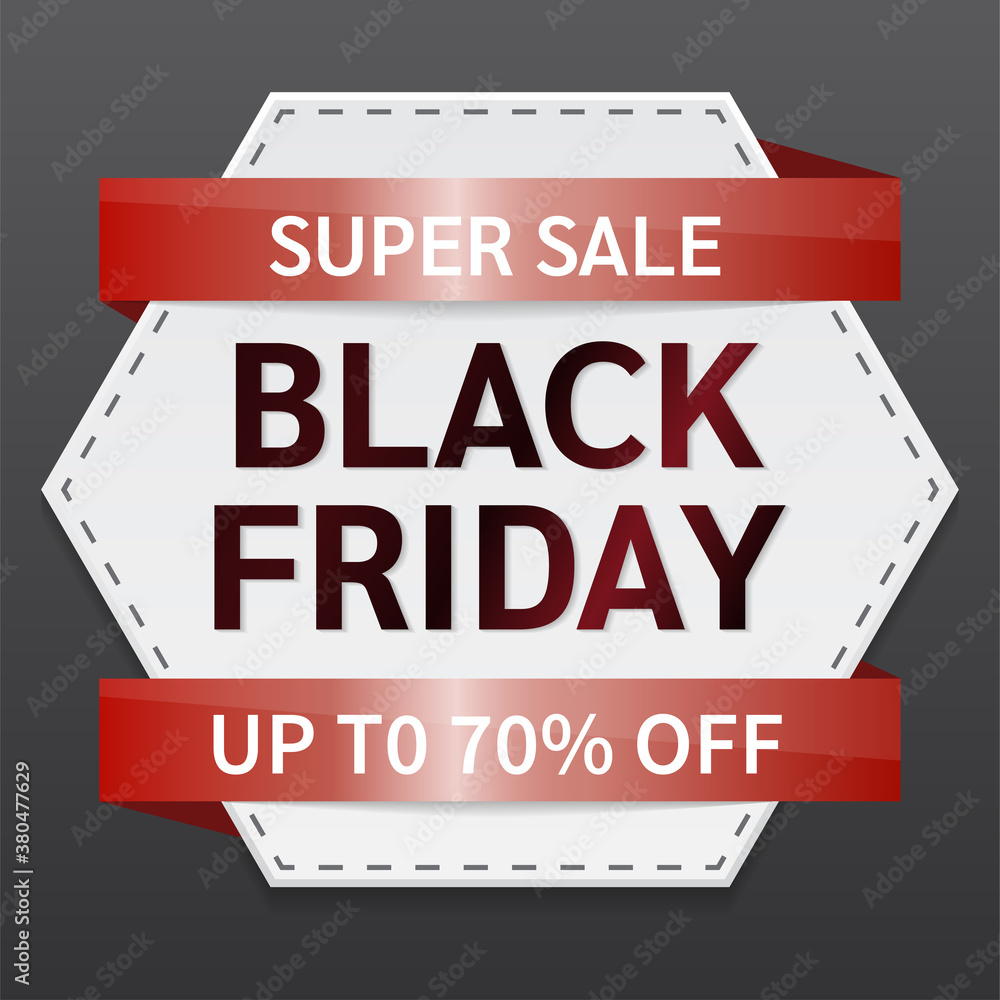 Obraz premium Flat design black friday banner