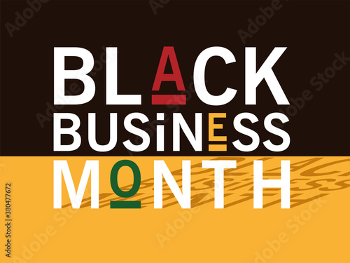 Black business month vector design