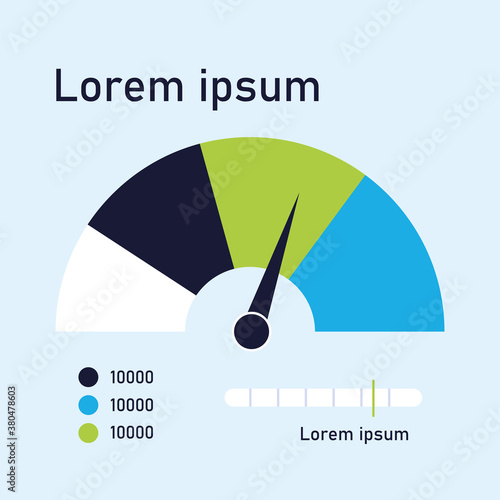 gauge chart infographic vector design