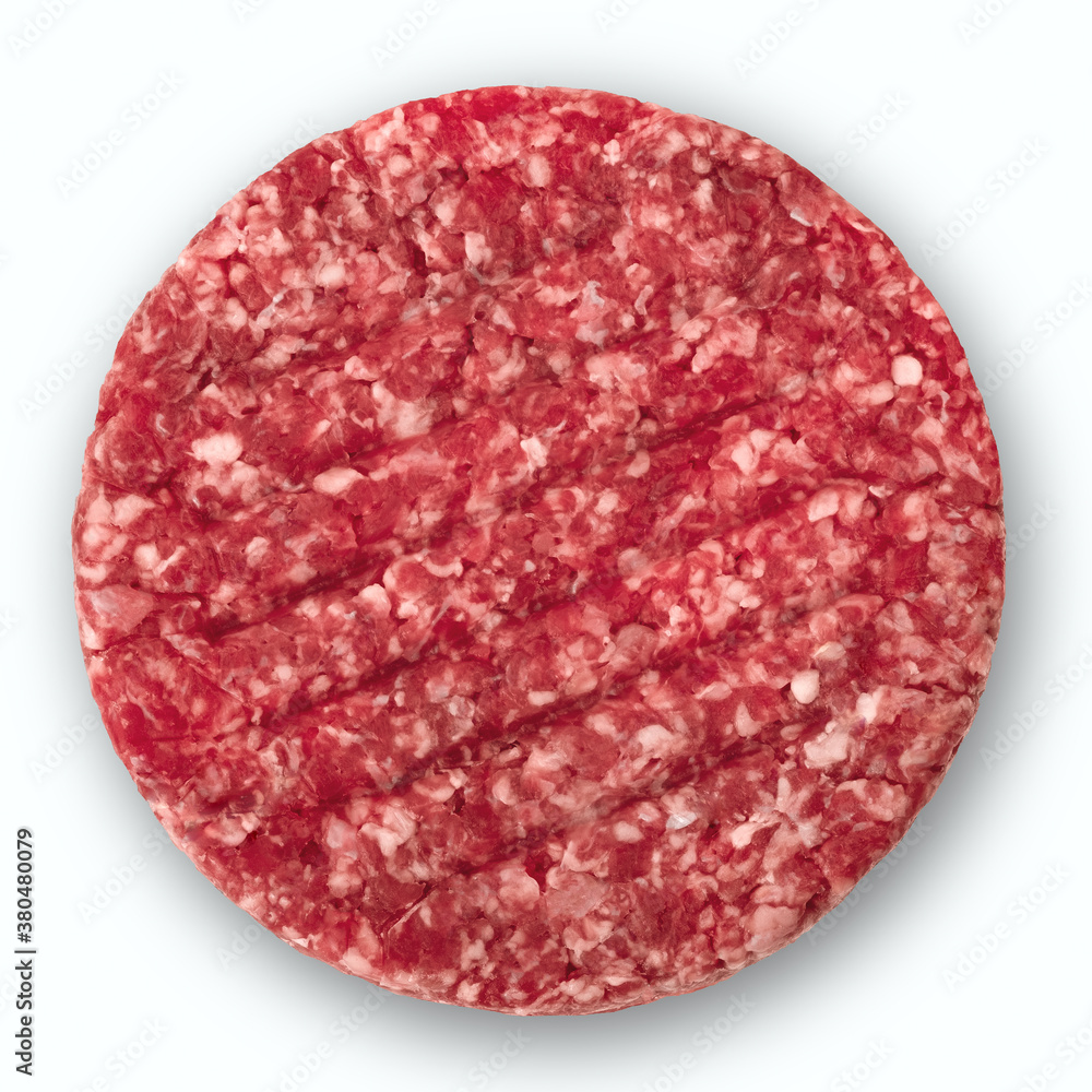 Burger patty or cutlet isolated on white background. Burger patty or cutlet isolated on white background.