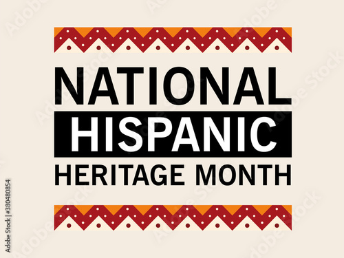 national hispanic heritage month in geometric frame vector design