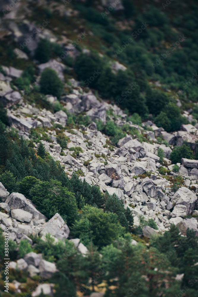 part of mountains with rocks part of mountains with rocks
