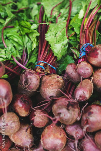 Beetroot on an organic market. photo