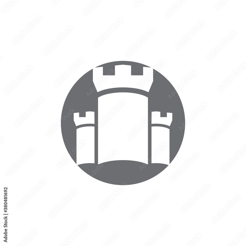 Obraz premium Castle ilustration logo vector template
