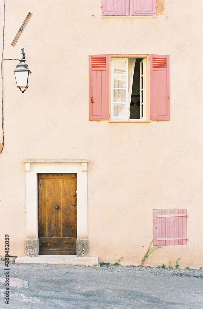 A beautiful wall in the small village of Moissac-Bellevue, Provence A beautiful wall in the small village of Moissac-Bellevue, Provence