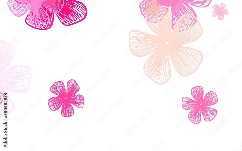 Light Red vector abstract background with flowers. Light Red vector abstract background with flowers.