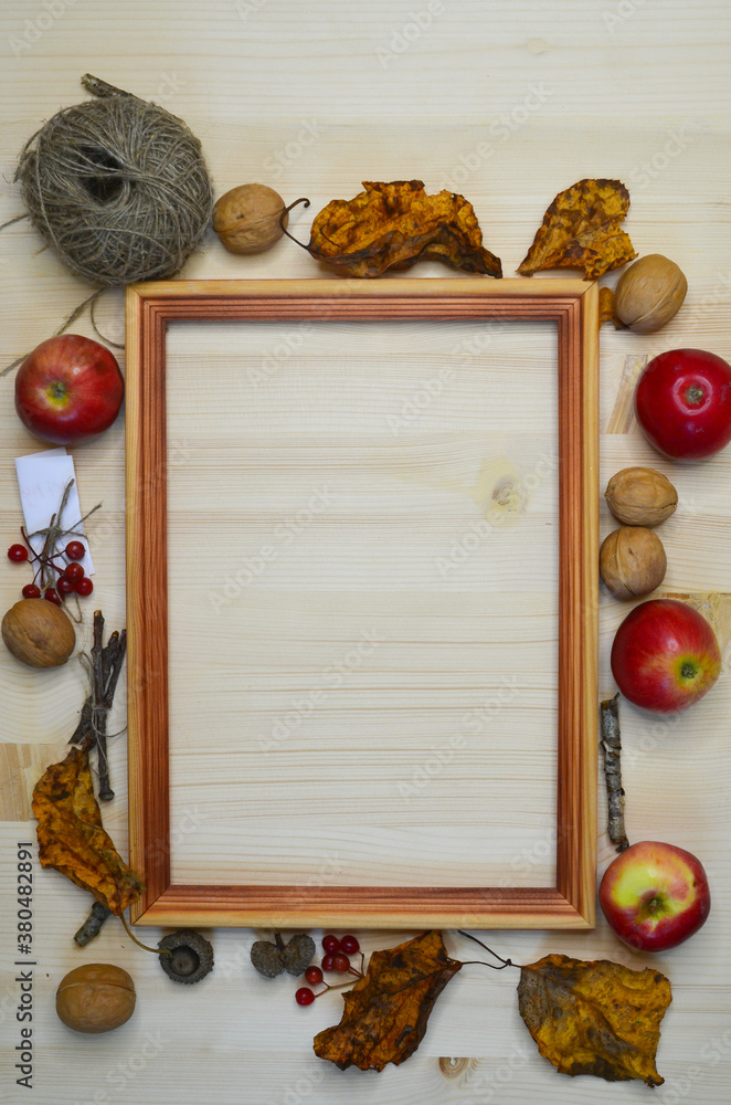 frame or postcard copy space text or design from autumn decor frame or postcard copy space text or design from autumn decor