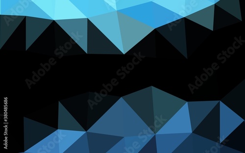 Light BLUE vector polygon abstract layout. Colorful illustration in Origami style with gradient.  Template for your brand book.