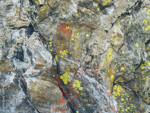 Detail of rock formations at cave entrance, Central Cascades, WA photo