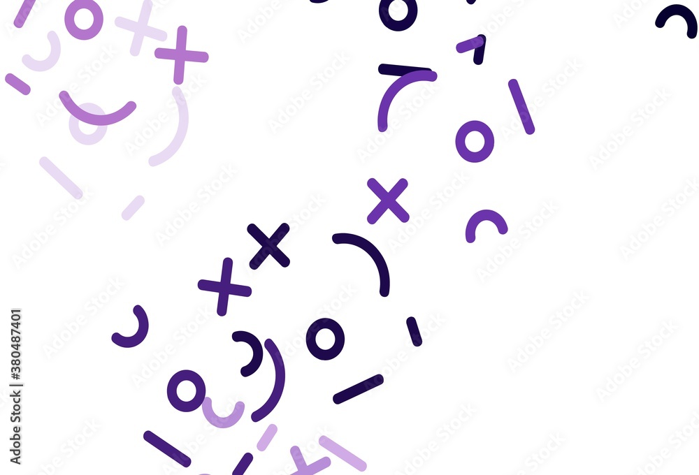Light Purple, Pink vector background with math elements. Light Purple, Pink vector background with math elements.