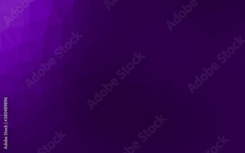 Dark Purple vector blurry triangle pattern. An elegant bright illustration with gradient. Elegant pattern for a brand book.